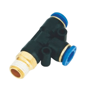Pneumatic Tee Connector Blue