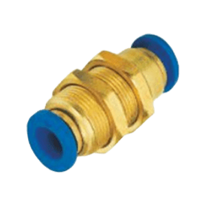 pneumatic bulkhead connector Blue