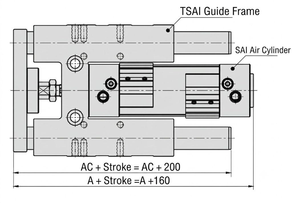 Cylinder Guide Rod Bracket