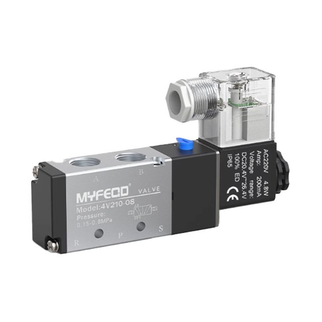 5 2 way single solenoid valve 4V210-08