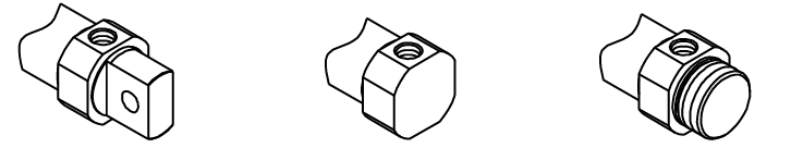 Diagram of MF Stainless Steel Mini Cylinder Rear Cap Types