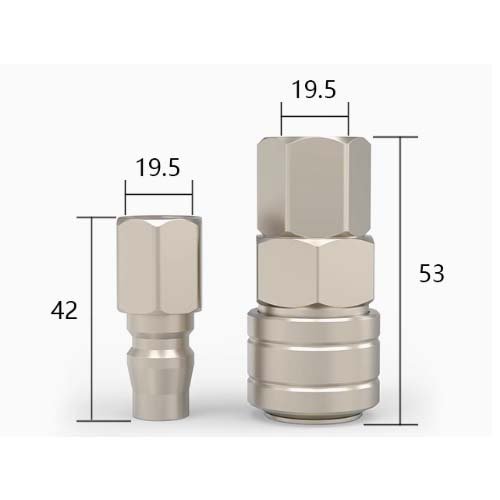 OSF40+OPF40 female quick coupler size