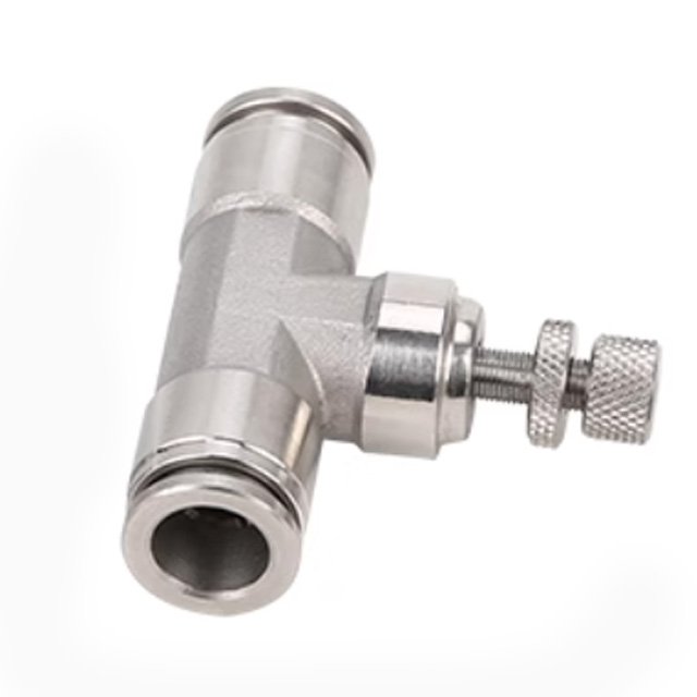 stainless steel throttle valve push to connect fittings SA