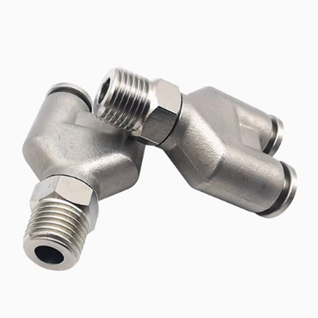 stainless steel y air push to connect fittings PX