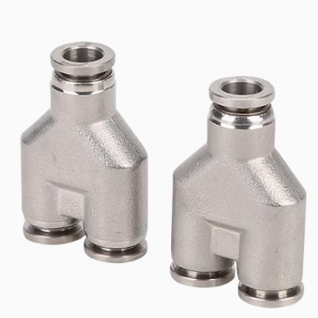 stainless steel y air push to connect fittings PY