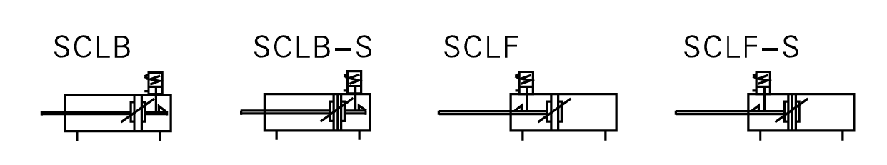 SCL Series locking air cylinders symbol