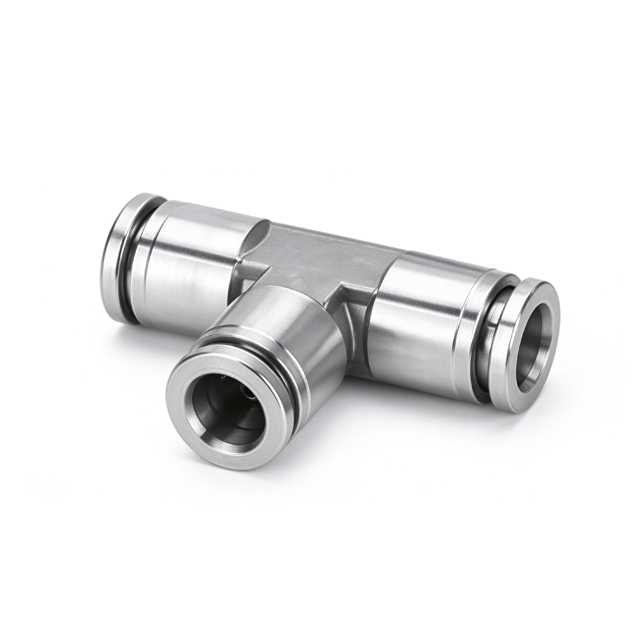 PE Stainless Steel pneumatic tee fitting