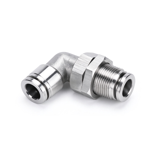 PLM Stainless Steel bulkhead elbow fitting