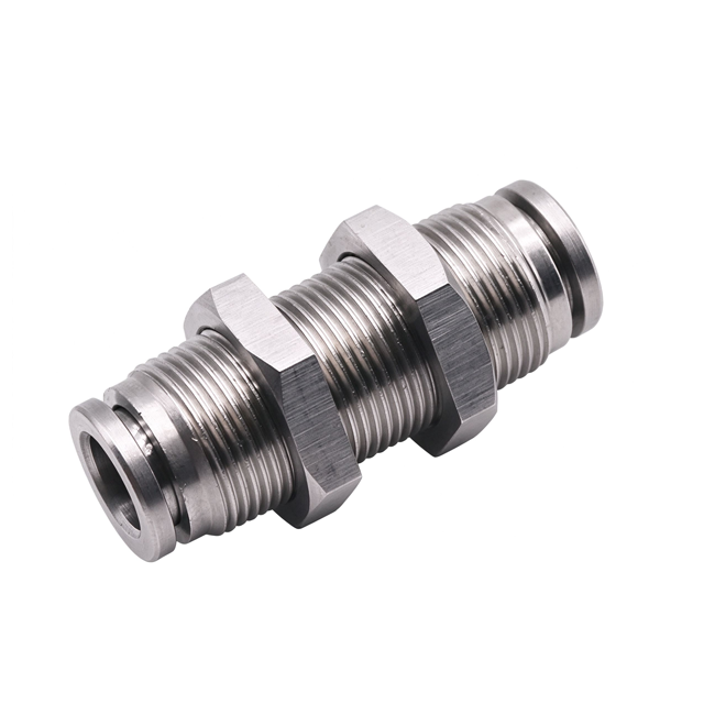 PM Stainless Steel bulkhead push to connect fitting